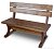 Скамья №14 130х65х45 см массив сосны старение, палисандр, ИРБ